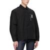 Fila Original Series Polo Shirt Single-Breasted Solid Color Long Sleeve Jacket Men Jackets Black F11M349711F-BK