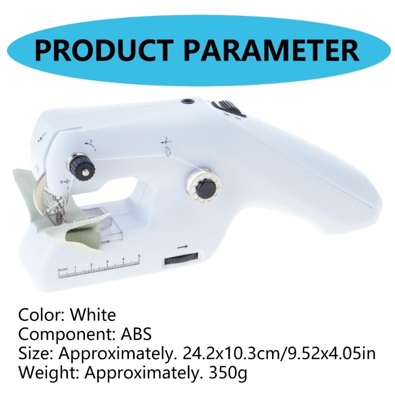 Handheld Sewing Machine for Beginner Two Thread Portable Electric Sewing Machine USB Rechargeable for Quick Stitching