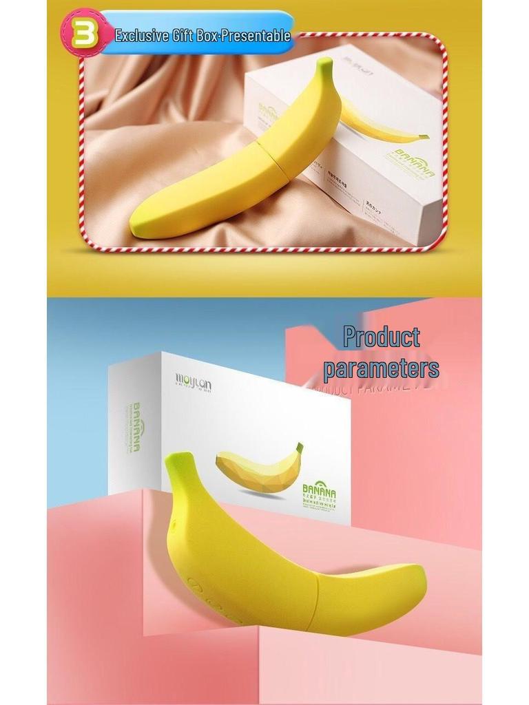 Mengyi Heaven's Love Banana Vibrator: 7-Mode Rechargeable Female Massager for Self-Pleasure.