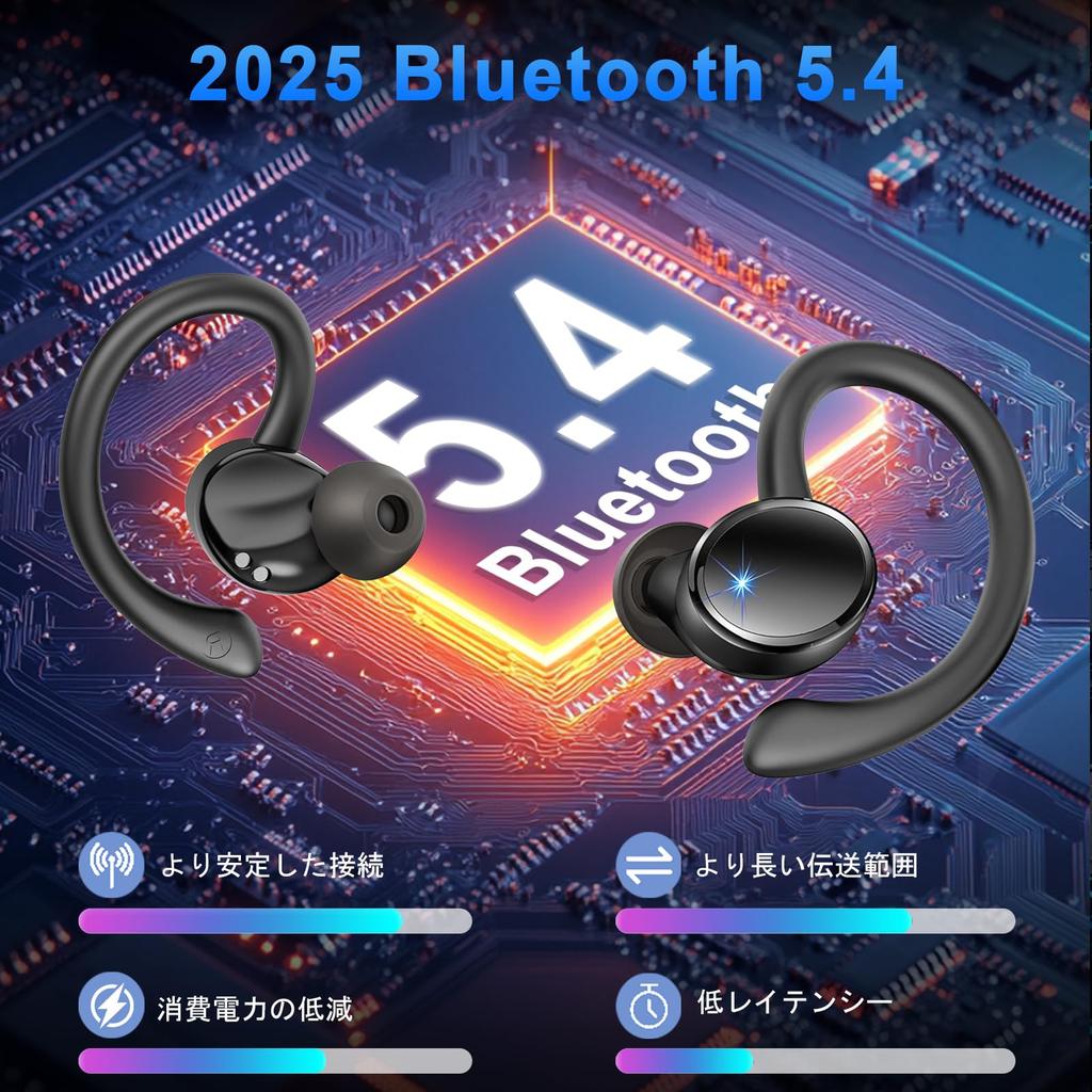 Bluetooth Wireless Earphones with Bluetooth Instant Bluetooth Up to 50 Hours of LED IPX7 Fast Compact and Noise Separate Left and Right ENC Noise