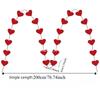 Romantic Love Flower Hanging Curtain DIY Party Supplies Wedding Love Pulling String Garland Decorations Heart Hanging Decoration