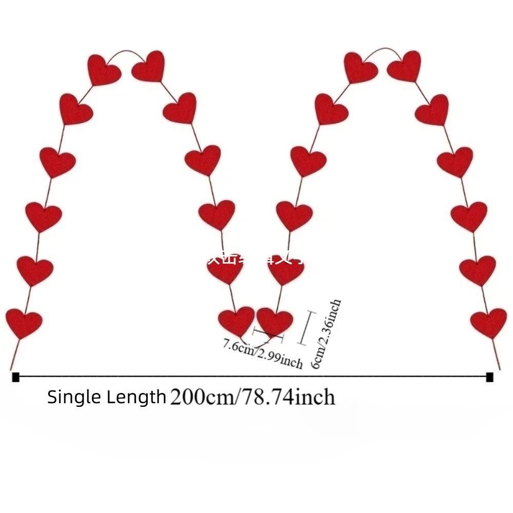 Romantic Love Flower Hanging Curtain DIY Party Supplies Wedding Love Pulling String Garland Decorations Heart Hanging Decoration