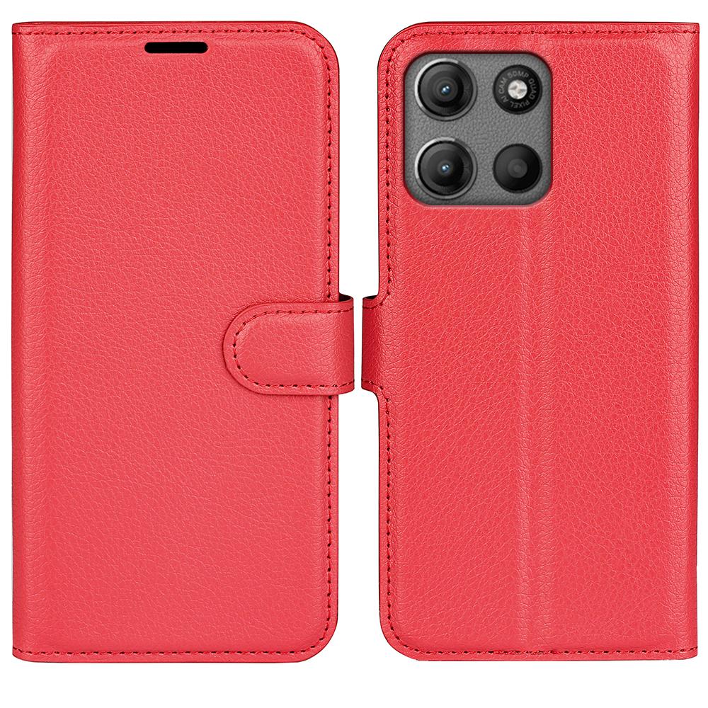 Dla Motorola Moto G15 4G Etui Tekstura liczi Wstrząsoodporny Skórzany Portfel Pokrowiec na Telefon