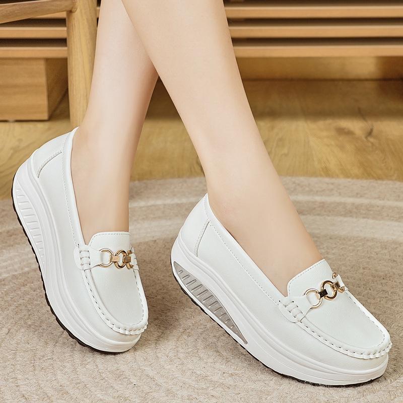 Women's 2025 Low-Cut Thick-Soled Woven Casual Shoes - Lightweight, Comfortable, Popular Model