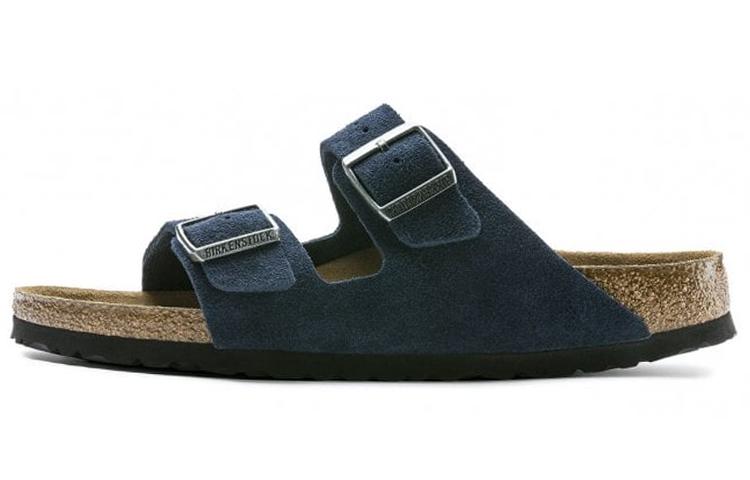 Женские сандалии-шлепанцы Birkenstock Arizona из замши, цвет морской синий 1014204 41