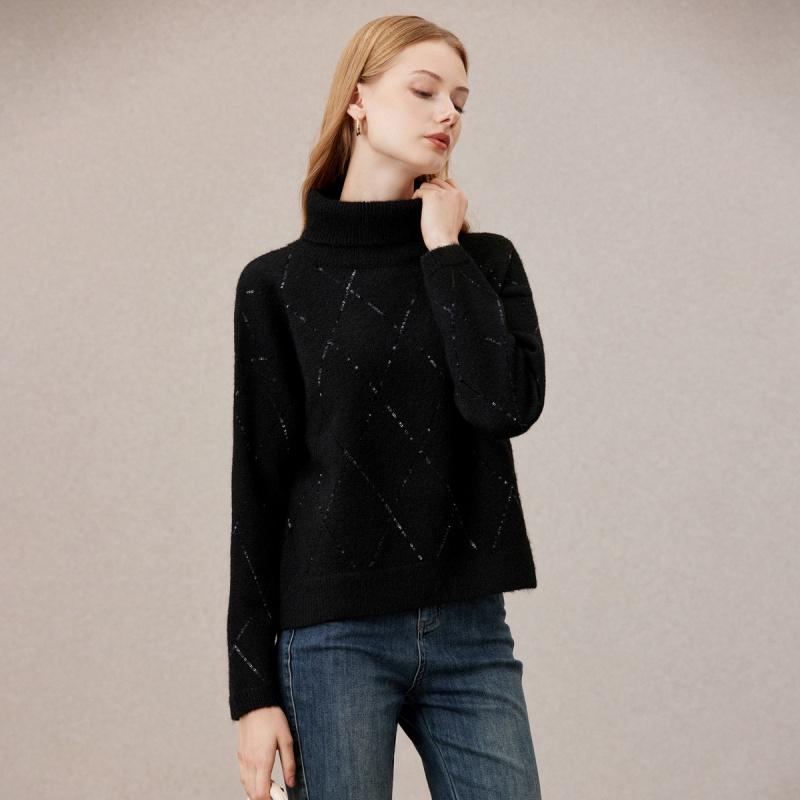 Classic and Elegant Lingge High Collar Sweater - Women's 25 Year Autumn and Winter Edition, High End Christmas Party and New Year Sweater