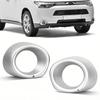 2pcs Front Bumper Fog Light Lamp Cover Frame Bezel Silver/Black For Mitsubishi Outlander 2013 2014 2015 6400D571 6400D572