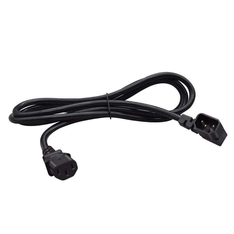 IEC C14 To C13 Left Angle Power Cord 3 Prong Power Cable For Server PDU Computer Monitor And Electronic Equipment