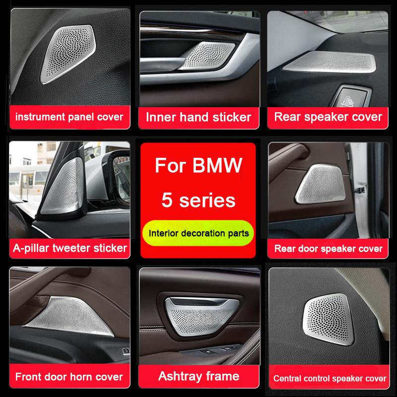 För BMW 5-serie G31 G30 2018 , Bilens dörrhögtalare dekorationsskydd A-stolpens hornskydd Interiörtillbehör