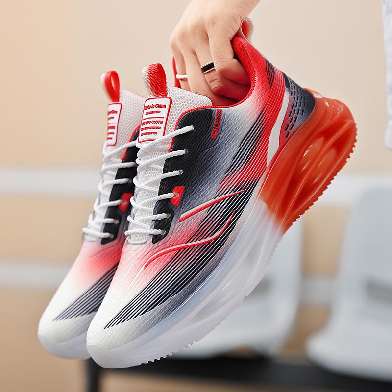 Men’s Red Sports Shoes Running Sneakers Summer Students Large Size Basketabll Shoes Thick Sole Shoes
