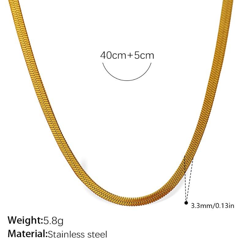 Meier Stainless steel cuban chain - fashionable metal chain necklace, tarnish-resistant