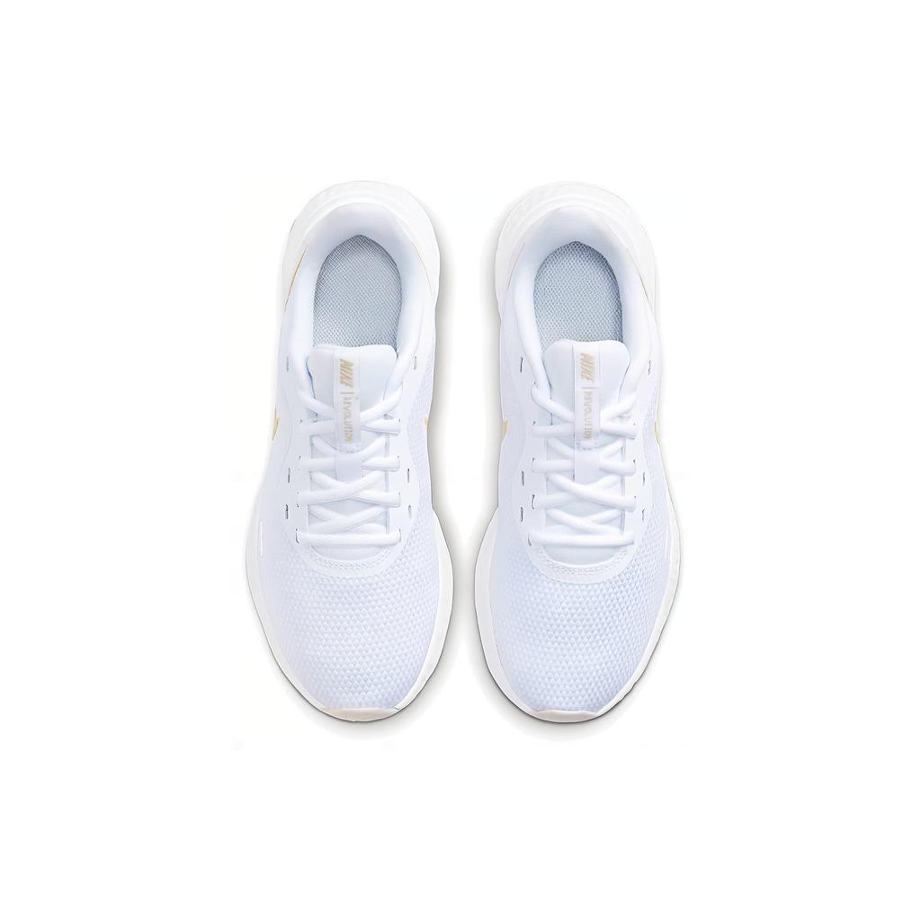 Nike Revolution 5 White/Gold Women's