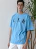 CER Big Logo Summer Unisex Oversized Short Sleeve T-Shirt (Sky Blue)