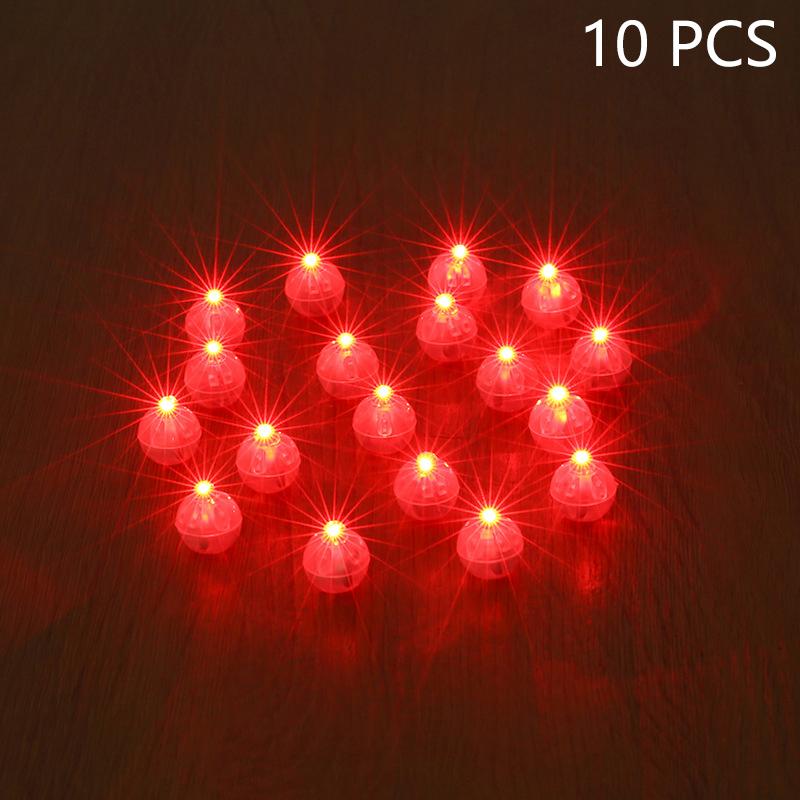 10Pcs Creative Colorful Led Balloon Light Tiny Mini Round Ball Lamp Bar Lantern Christmas Wedding Party Decorations Accessories