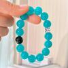 Madeilan 12Mm Large Grain Tianhe Stone Color Quartz Rock Obsidian Bracelet