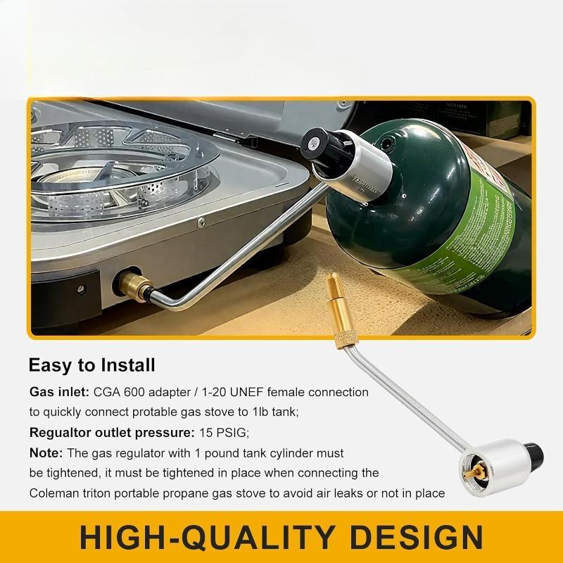 Gas Stove Pressure Regulator Suitable for Camping Folding N-type Stove Accessories To Maintain Stable Propane Pressure Practical
