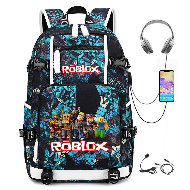 Trendy Game Print Backpack for Teens, Large Capacity Outdoor Travel USB Backpack for Men Women