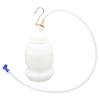 Brake Bleeder Bottle 1L Auto Brake Fluid Extractor with Silicone Hose Hanging Hook, White