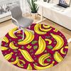 1pc Banana Pattern Office Round Area Rug, Indoor Mat Suitable For Office, Under Office Chairs Bedroom Living Room Home Decor, Room Deco188