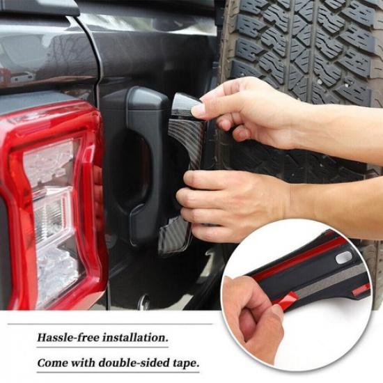 Carbon Fiber Door Handle Cover Trim Bezel For Jeep Wrangler JL 18-23 Accessories