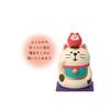 Decor Corporation Concombre Nosenose Maneki-neko Spotted Statue Size Approx. W3.2 D3.2 H5 ZCB-47483