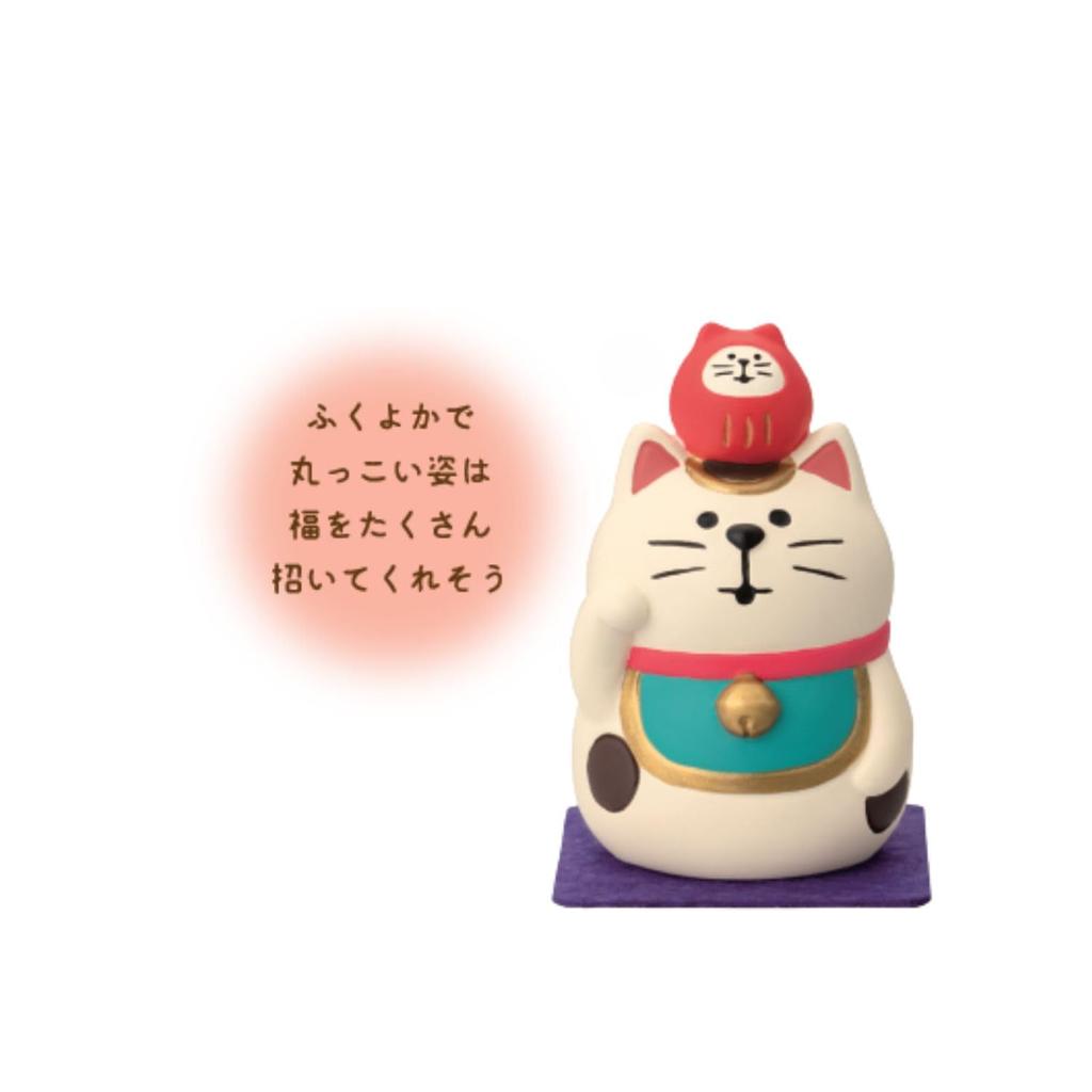 Decor Corporation Concombre Nosenose Maneki-neko Spotted Statue Size Approx. W3.2 D3.2 H5 ZCB-47483