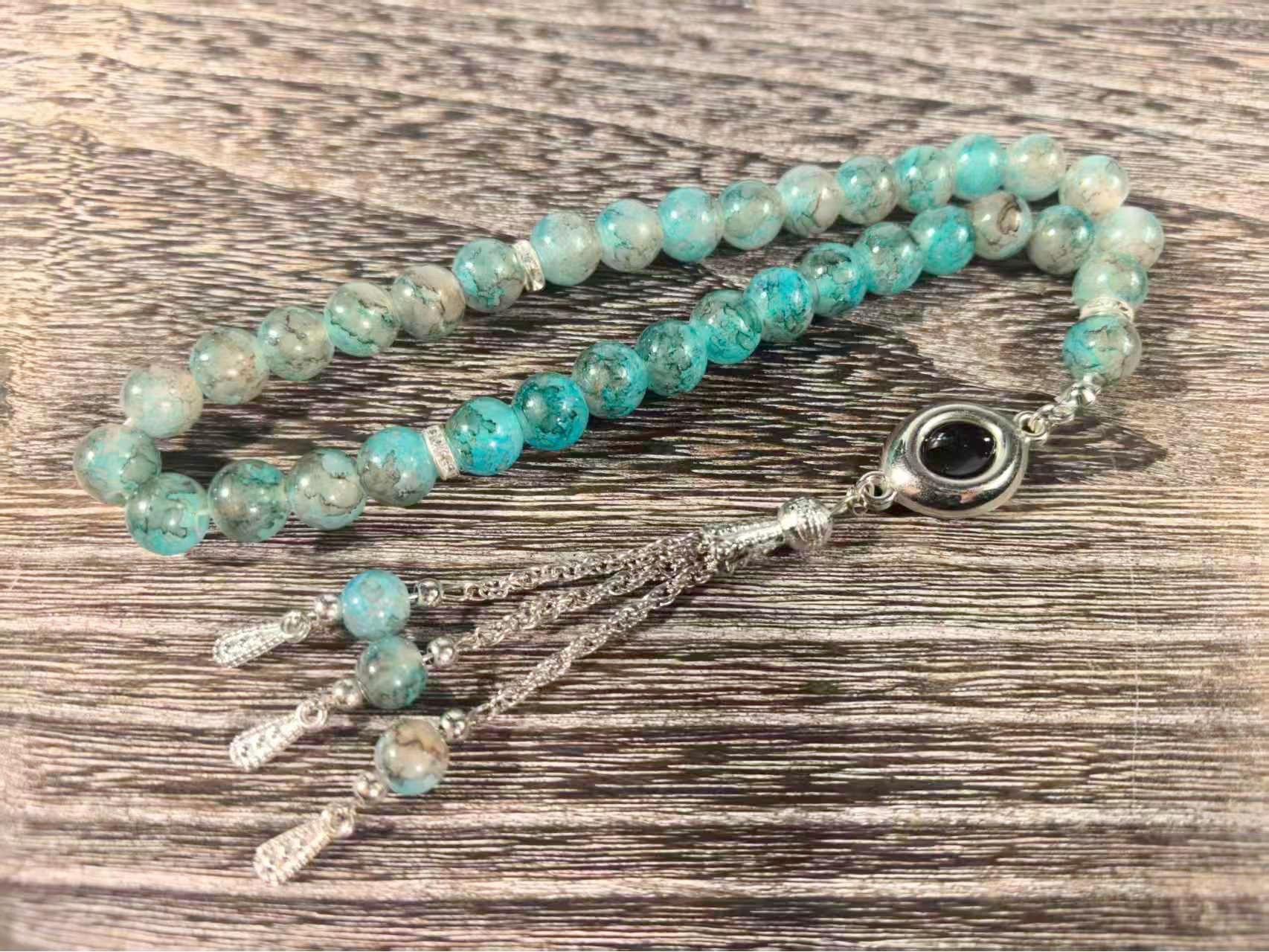 10mm Tasbih Bracelet: 33 Bead Muslim Prayer String