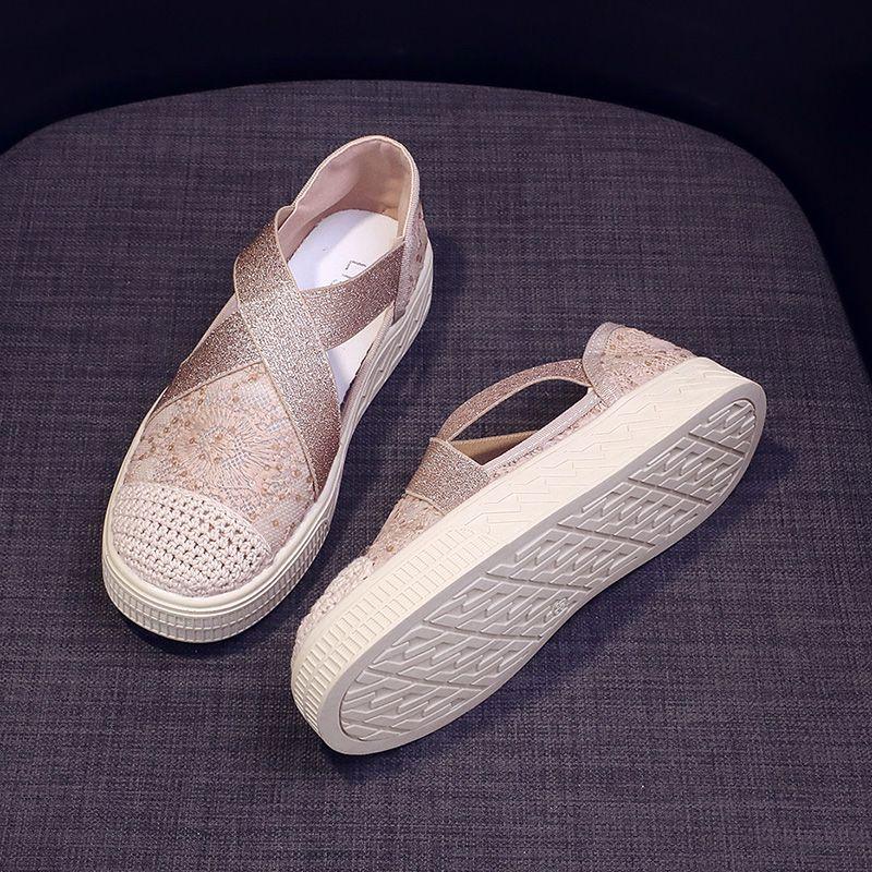 Fashion Summer New In Walking Mesh Breathable Shoes for Women Light Casual Stylish High Quality Original Hollow Slip On Woman Footwear