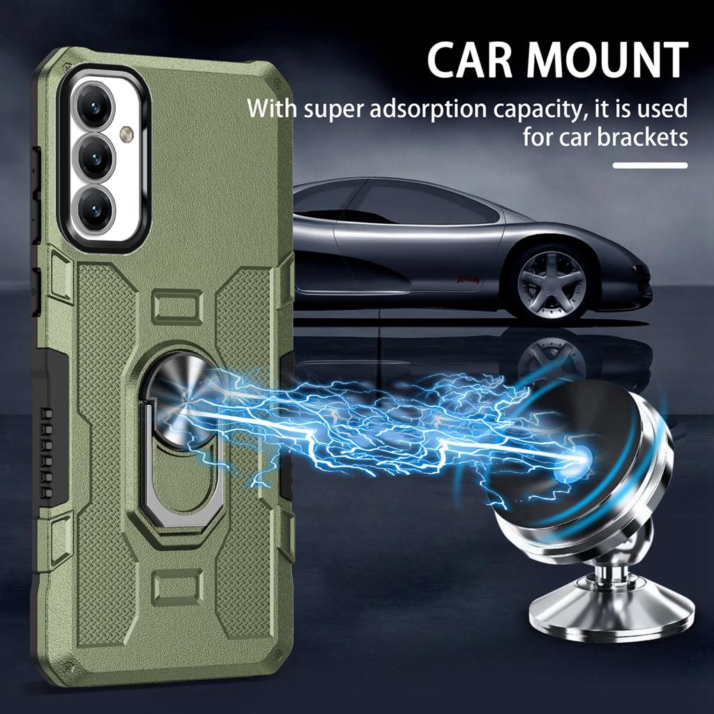 For Samsung Galaxy A35 5G Phone Case Ring Kickstand PC + TPU Shockproof Cover
