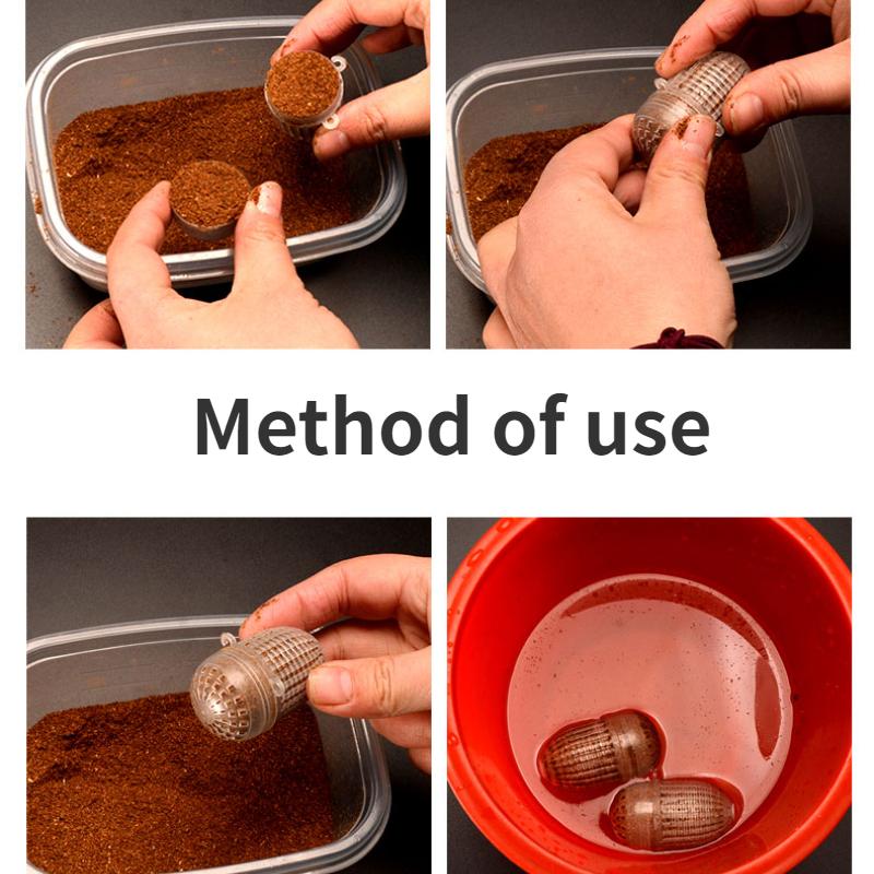 10 pz Mini Gabbia per Esca da Pesca Sfera di Plastica Ispessita Scatola per Esca Cestino per Esche da Pesca Porta-Mangiatoia Gabbia Trappola per Esca per Gamberetti Aragoste Pesci