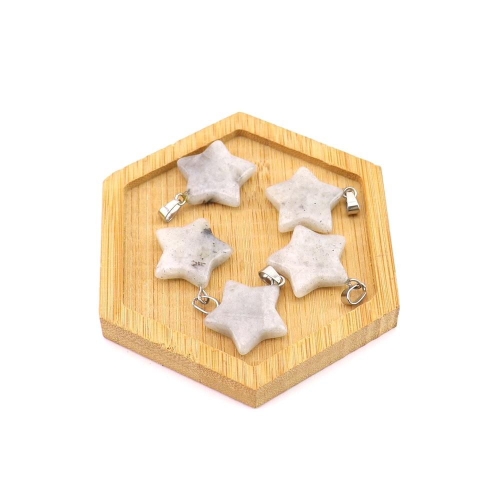 Agate Star Pendant Necklace Jewelry Powder Crystal Necklace Fashion Valentine'S Day Gift 20 * 6