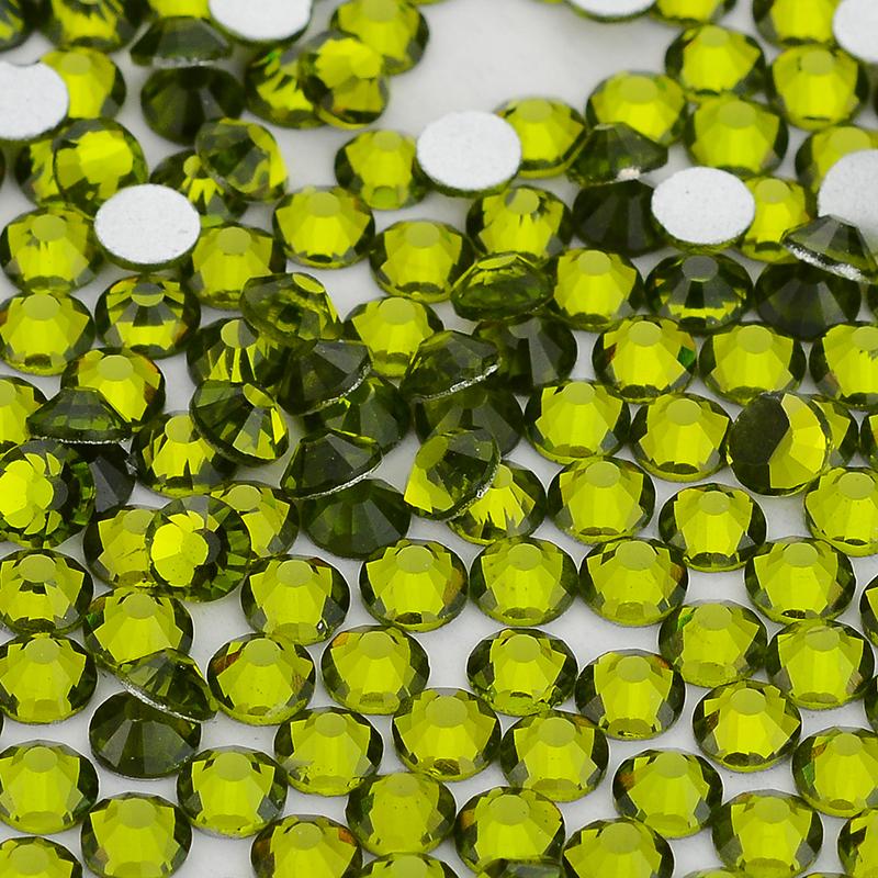 QIYI  Glass Flatback Round Rhinestones 2058 12 Facets Hotfix Bulk Rhinestone for  Shoes Garment  Nail Art Craft