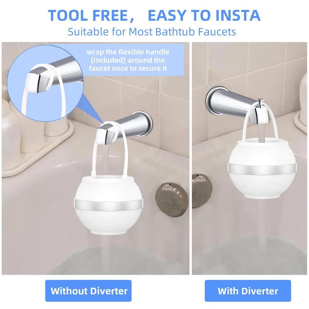 8-lagiger Badeball-Filter Wasserhahnfilter für Badewanne Wasserreiniger Entfernt Schadstoffe Chlor Fluorid Wasserfiltersystem