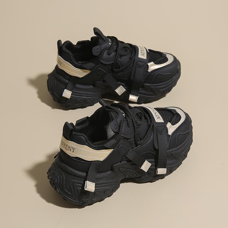 Ins Korean Style New Dad Shoes Women 2025 Spring Student Running Sports Thick-Soled Height-Increasing Casual Shoes