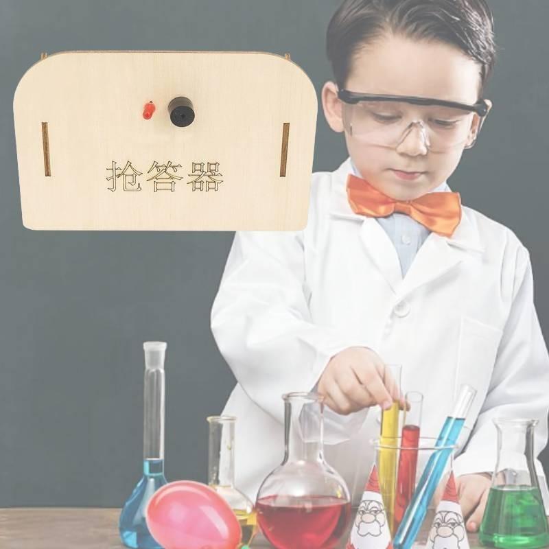 Wooden Diy Electric Science Quiz Responder Training Kit For Kids