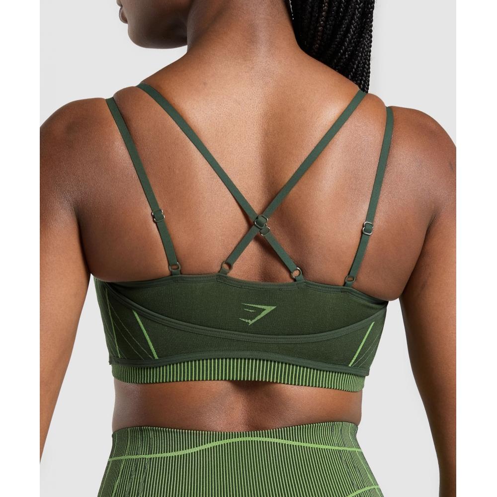 Gymshark Apex Seamless Strappy Sports Bra Trail Green Energy Gelato Green B3b3k Ec4y