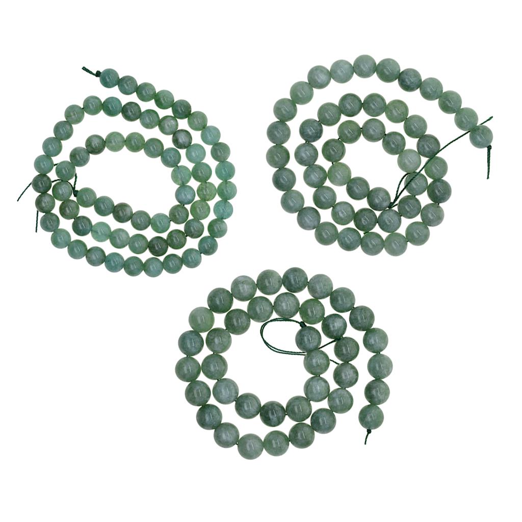 Malay Jade Green Jewelry Making Loose Round Beads 15 Inch 10mm