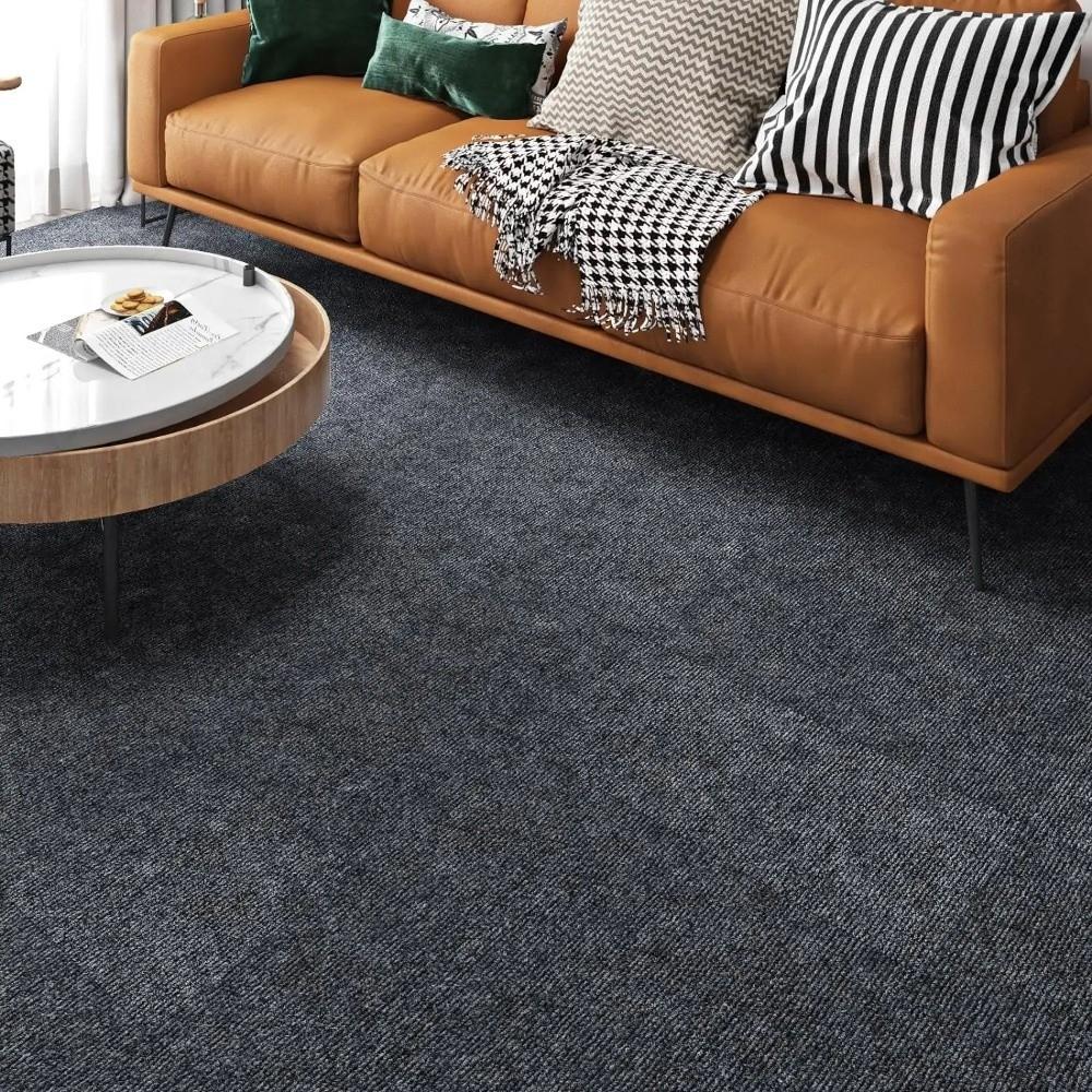 Anti Slip Carpet Floor Tiles Sticker Self Adhesive Flooring Mat  For Bedroom Home Decoration