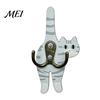 No Drill Wall Hook Cat Butt Wooden Hook, Double with Strong Adhesive Backing Corridor Organizer Durable Cat-Shaped Decorative for Keys Bags
