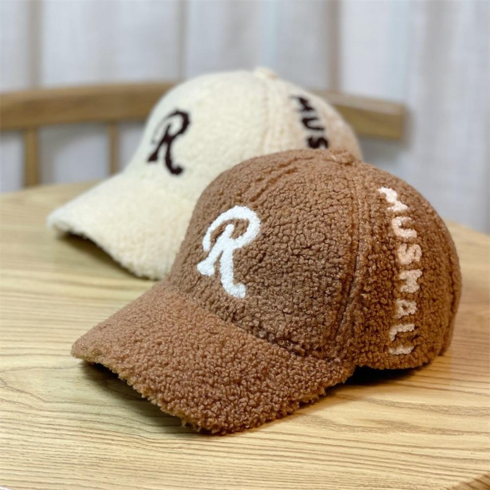 Thick Lamb Plush Cap Warm Rebound Cap High Quality Baseball Cap  Unisex