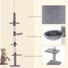Floor To Ceiling Cat Tree 230 260cm Height Adjustable 5 Tier Cat Tower With Scratching Posts Hammock Perches Climbing Activity Centre For Indoor