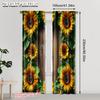 2pcs, Fashionable Curtains 2D print Rustic Wooden Barn and Sunflower 100% Polyester (without rod) All Seasons Ldeal for Bedroom