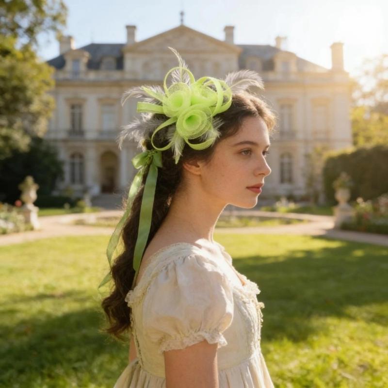Elegant Mesh Flower Hair Accessory Fascinator Headdress Photo Props For Women Girls Wedding Party Photography