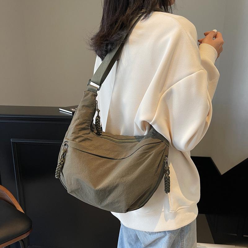Fashion cloth bag female student class satchel casual messenger bag large capacity shoulder bag Japanese travel tote bag