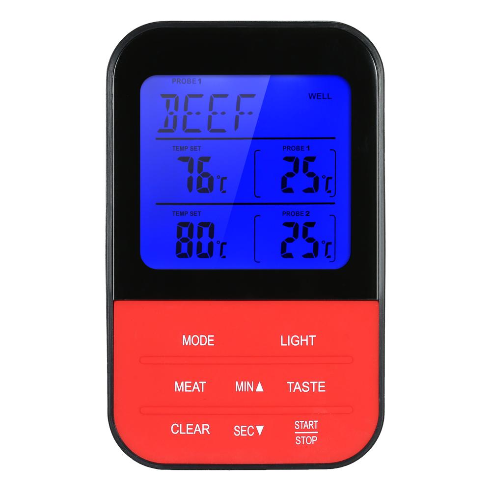 Wireless Digital BBQ Meat Thermometer Instant Read Backlight LCD Food Cooking Thermometer with Cook