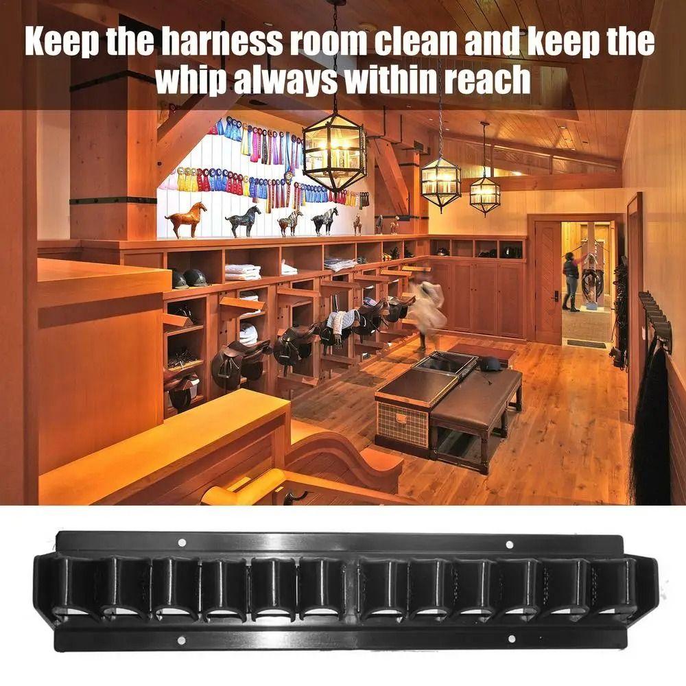 1Pcs 12 Slots Whip Rack Wall Mounted Horse Whip Holder  Equestrian Riding Equipment Accessories