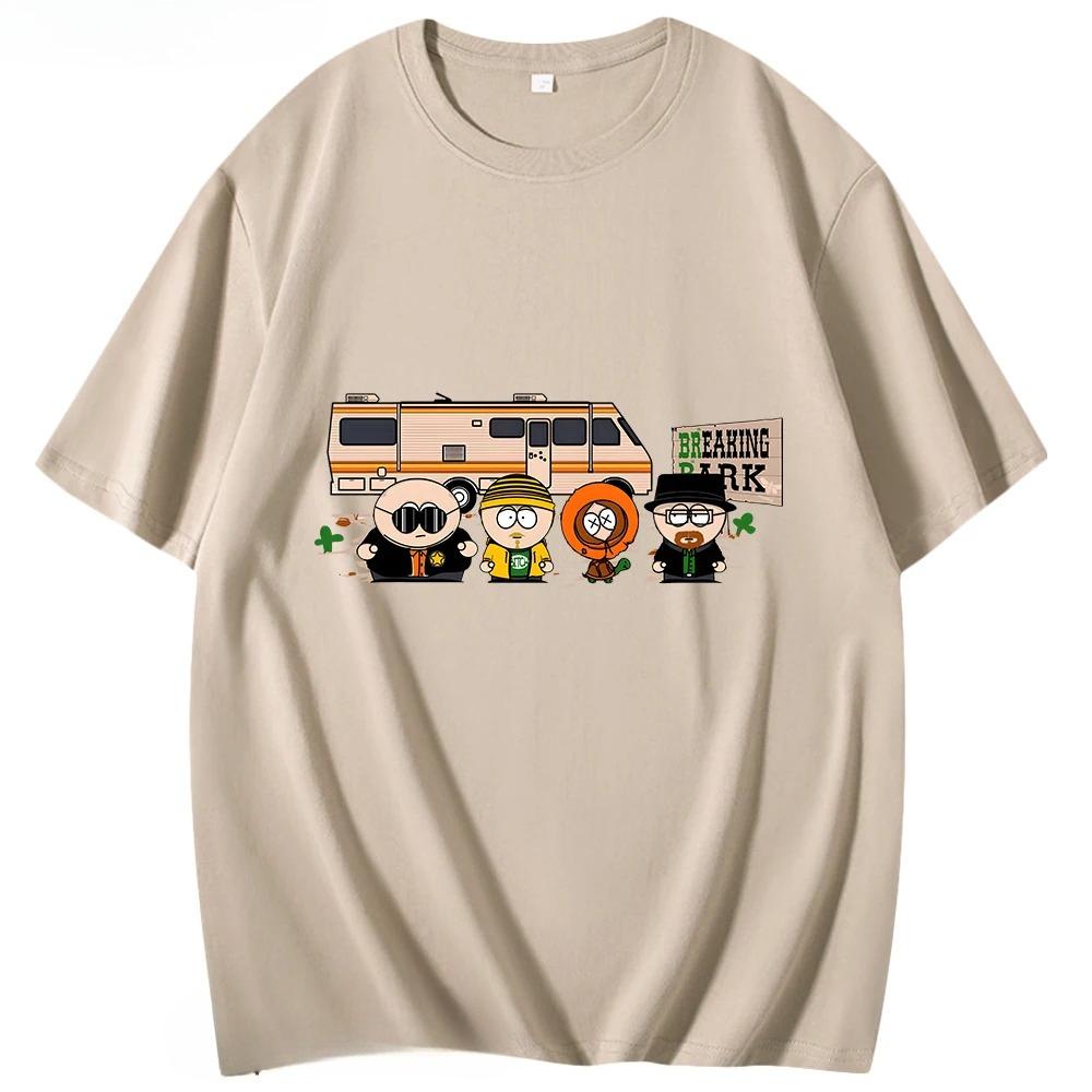 Breaking Bad Shirt Park Print T-Shirt Herrenmode Kleidung Chicken Brothers Sommer T-Shirts Y2k Oberteil Streetwear Damen