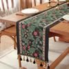 American Vintage Tea Tablecloth Dining Table Decorative Tablecloth Coffee Table with Fringe Table Runner