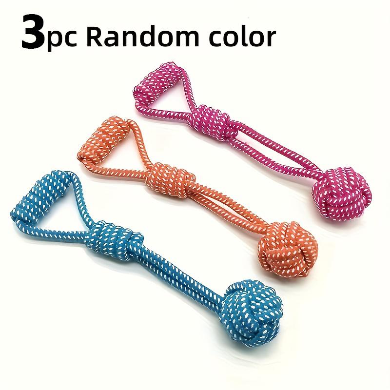 

3PCS Durable Dog Rope Toy with Ball - All-Breed Chew and Tug Plaything Random Color Selection