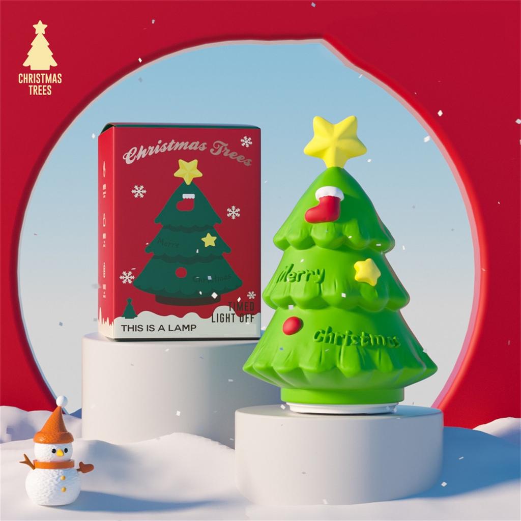 Christmas Decoration  Tree Night Light Plug In, 120V LED Xmas  , Christmas Night Light Decor For Bedroom Bathroom Kitchen Hallway Stairs
